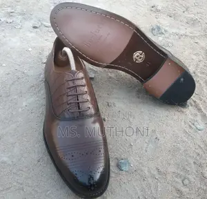 Berluti Brown / Black Leather Oxford Brogue Shoes Size 40-45
