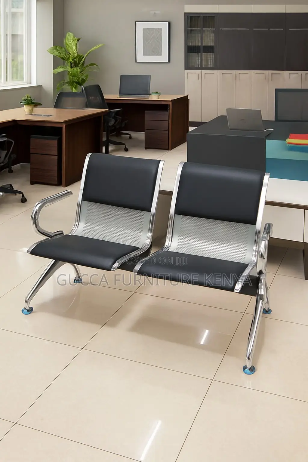 2-link Padded Office Reception Waiting Bench