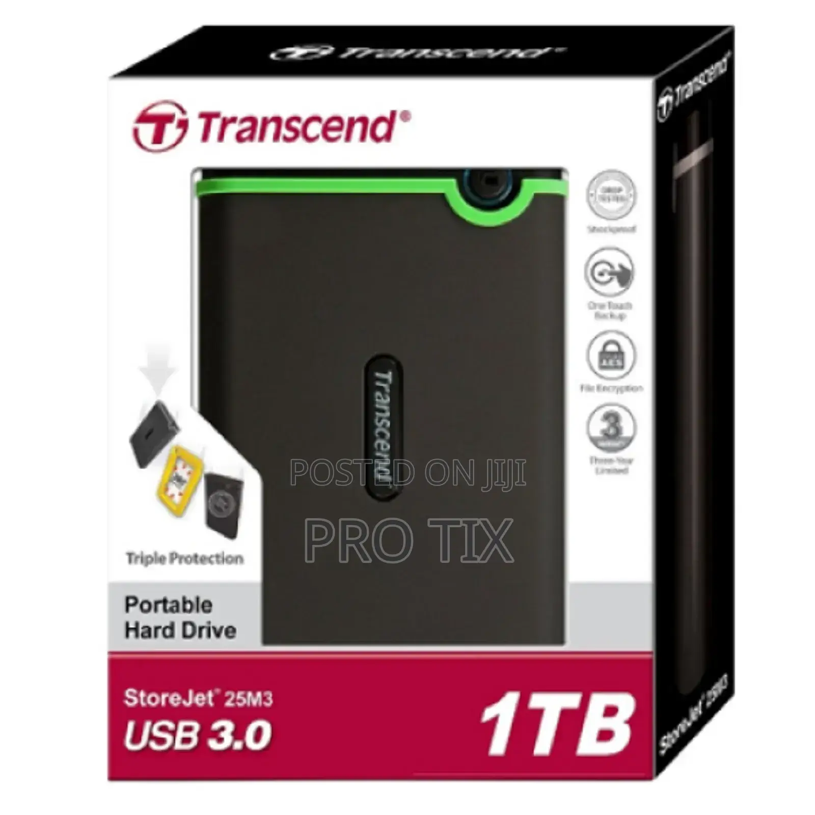 Transcend External HDD 1tb - Iron Grey - Ts1tsj25m3s