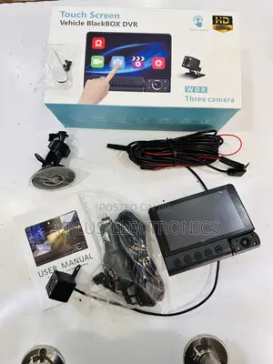 C12 Dash 3 Cameras (Touch Screen) – Front, Inside Rear Car Security