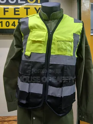 Luminous Green and Black Lower Cotton Vest