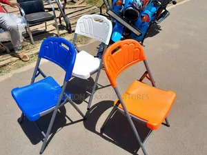 Orange, Red, Blue Foldable Chairs