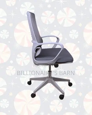 Grey Mid-Back Mesh Office Chair —Professional Look, Cool Mesh Backrest