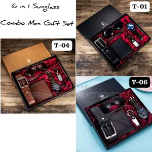 6 In 1 -sunglass Combo  Jesou Men's Gift Set Exquisite Packaged
