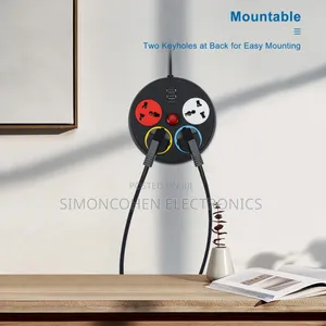 Round Extension Cord With 4 Socket