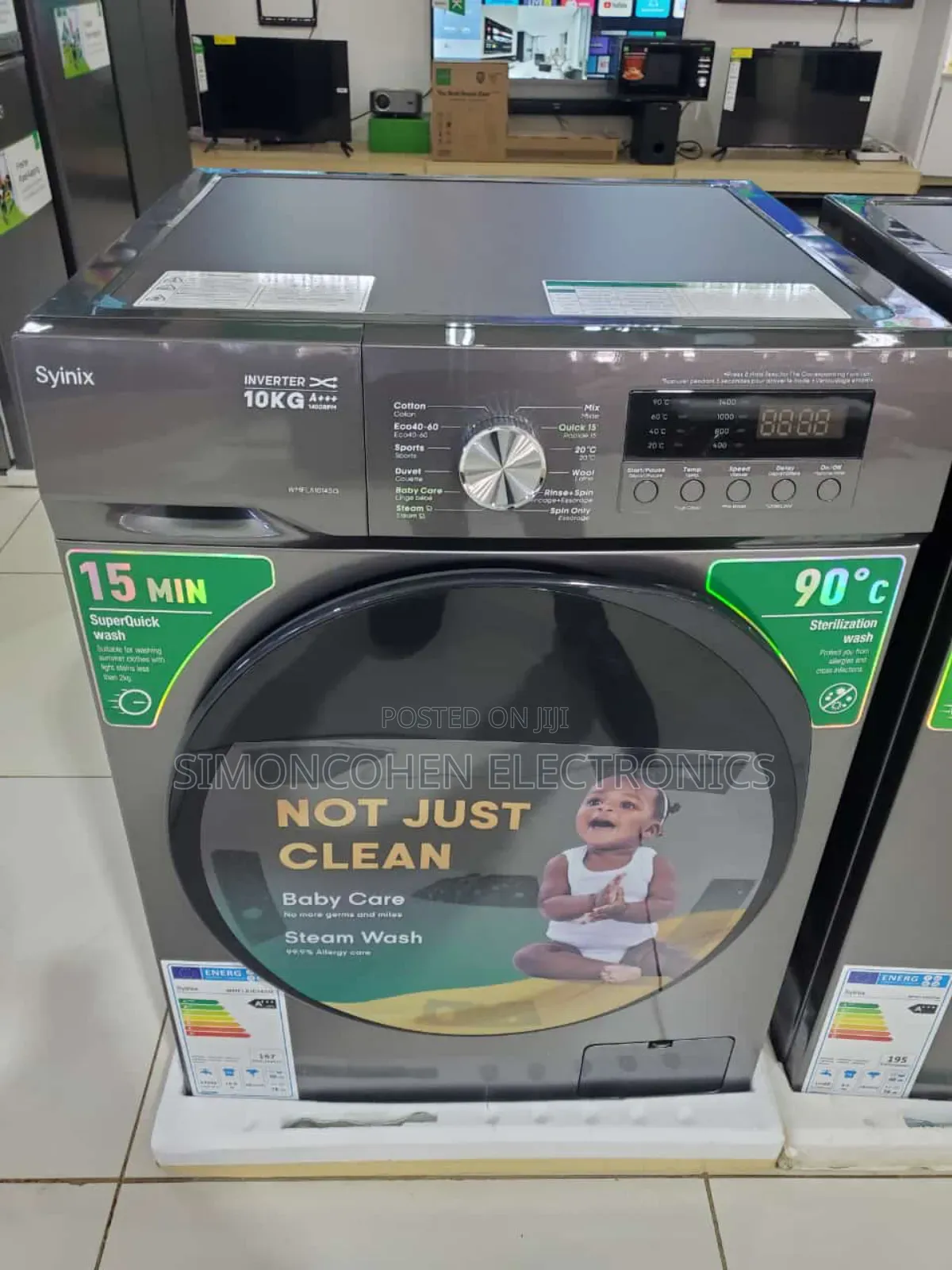 Synix 10kg Wash And Spin Front Load Washing Machine