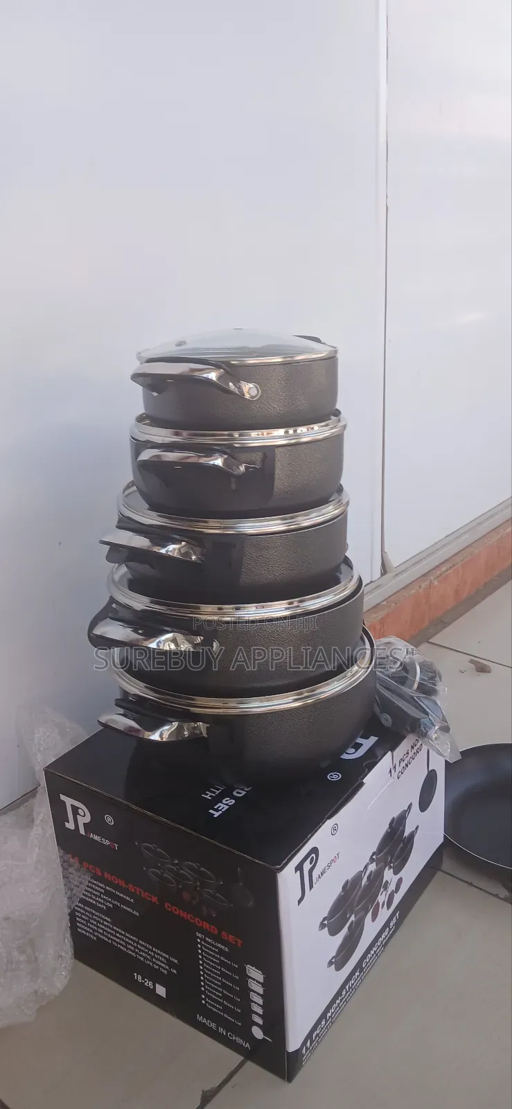 Jp 11pc Non-Stick Kitchen Cookware Set With Lids