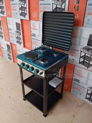 3gas+1electric Plate Table Top Burner With Shelves