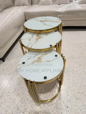 3 in 1 Executive Pure Marble Table