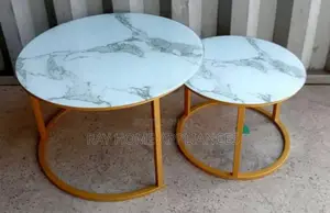 Marble White Nesting Coffee Table (Glass Effect)