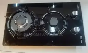 Bolesi Hob 2 Burners Inbuilt Gas Glass Tampared Hod
