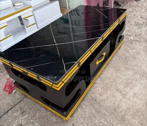 Executive White Coffee Table With Marble Topping
