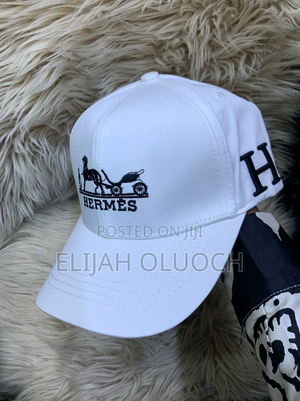 White Hermès Baseball Cap