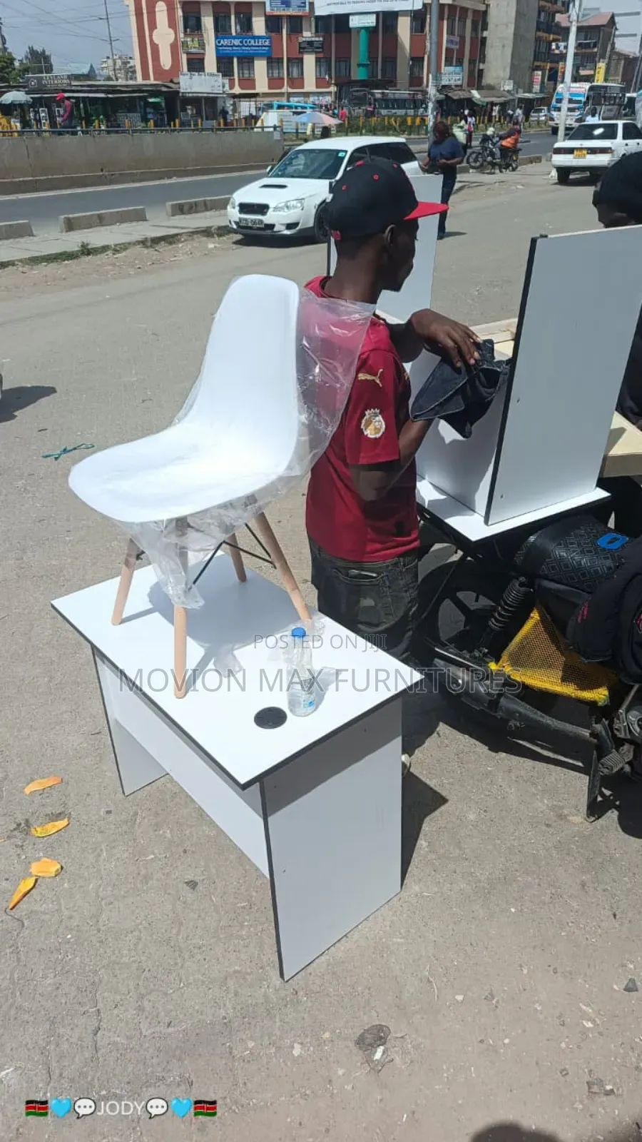 White Eames Chair With Desk