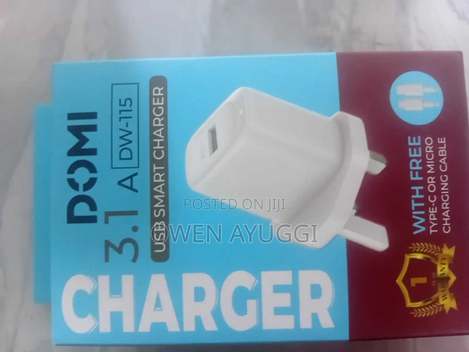 Type C Fast Charger Head Plus Free Cable