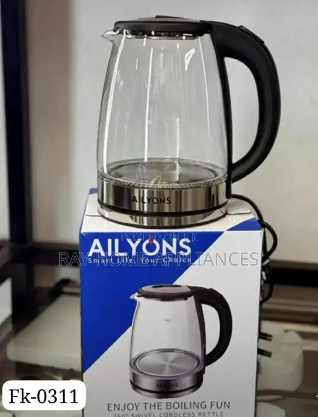 1.8ltr Ailyons Transparent Kettle