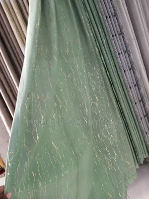 Turquoise Green Velvet Curtain