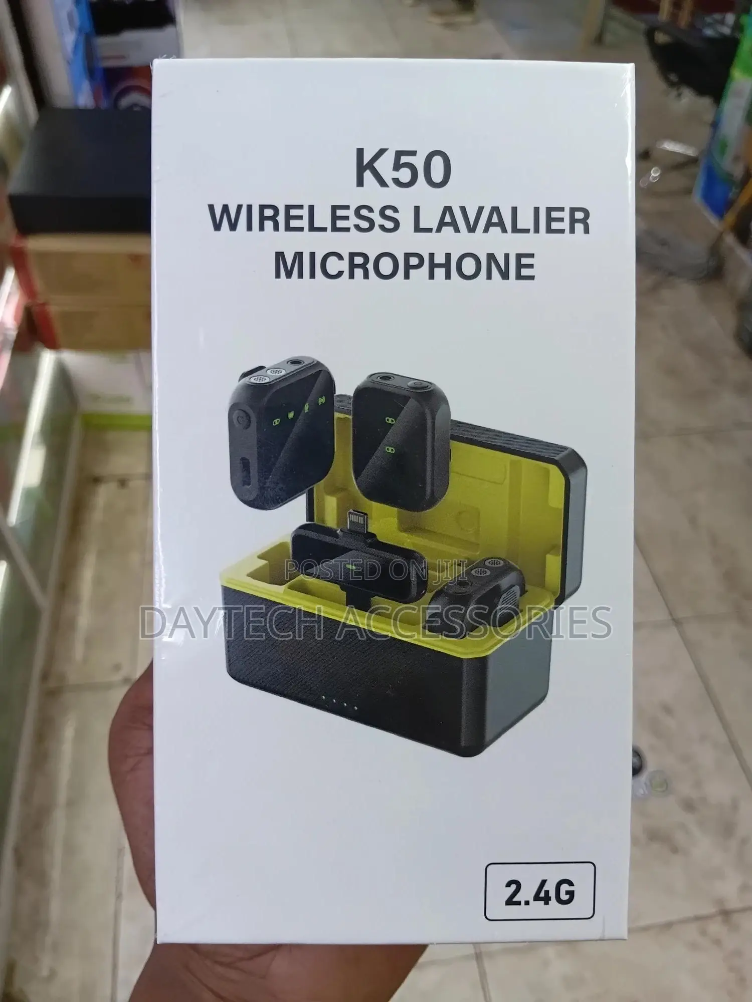 This Is a Wireless Lavalier Microphone System - Black
