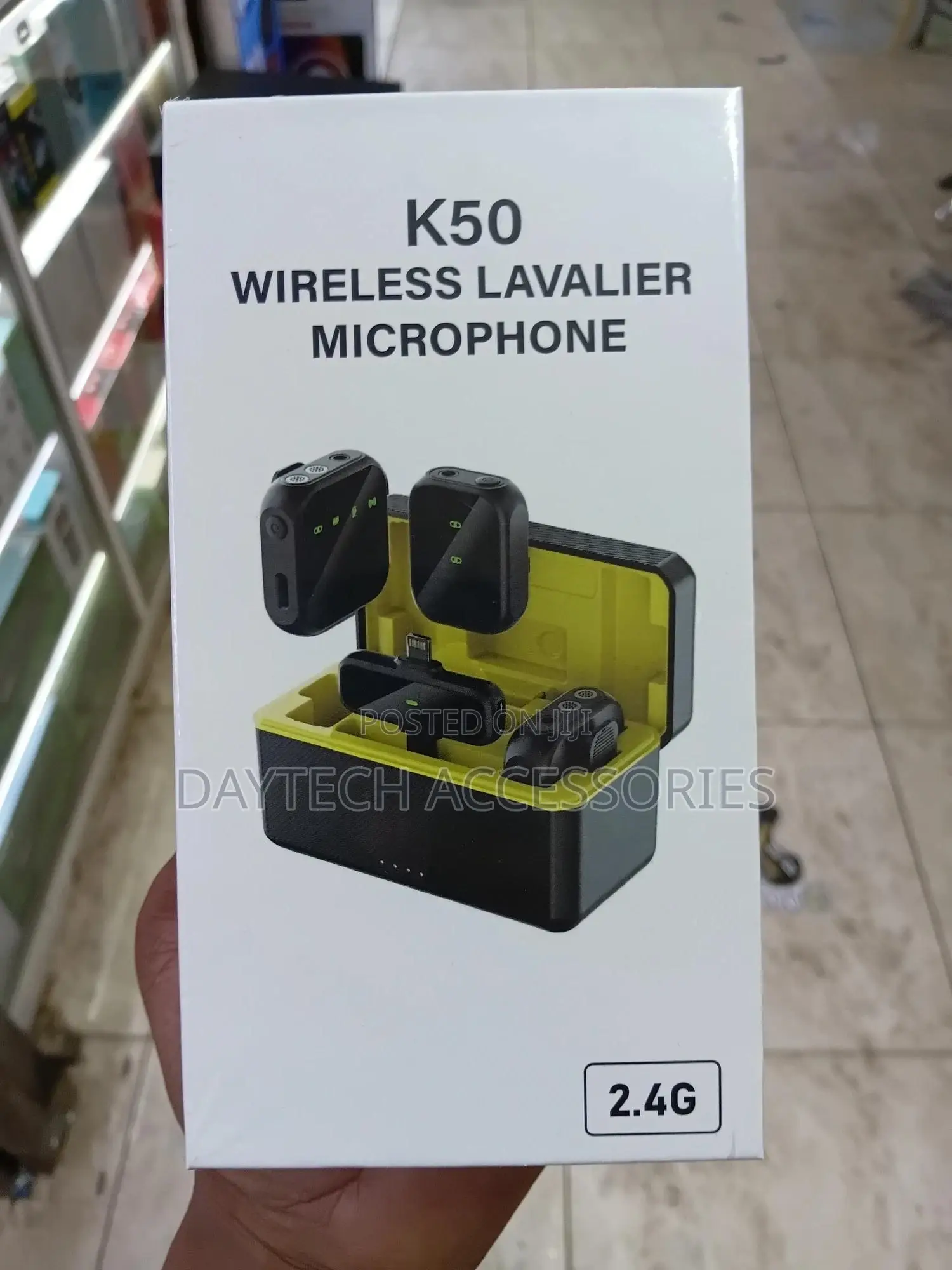 This Is a Wireless Lavalier Microphone System - Black