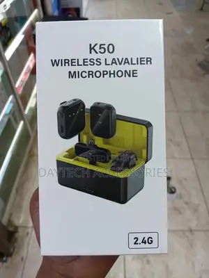 This Is a Wireless Lavalier Microphone System - Black