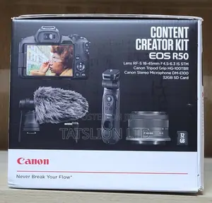 Canon Eos R50 With 18-45mm Lens and Content Creator Kit