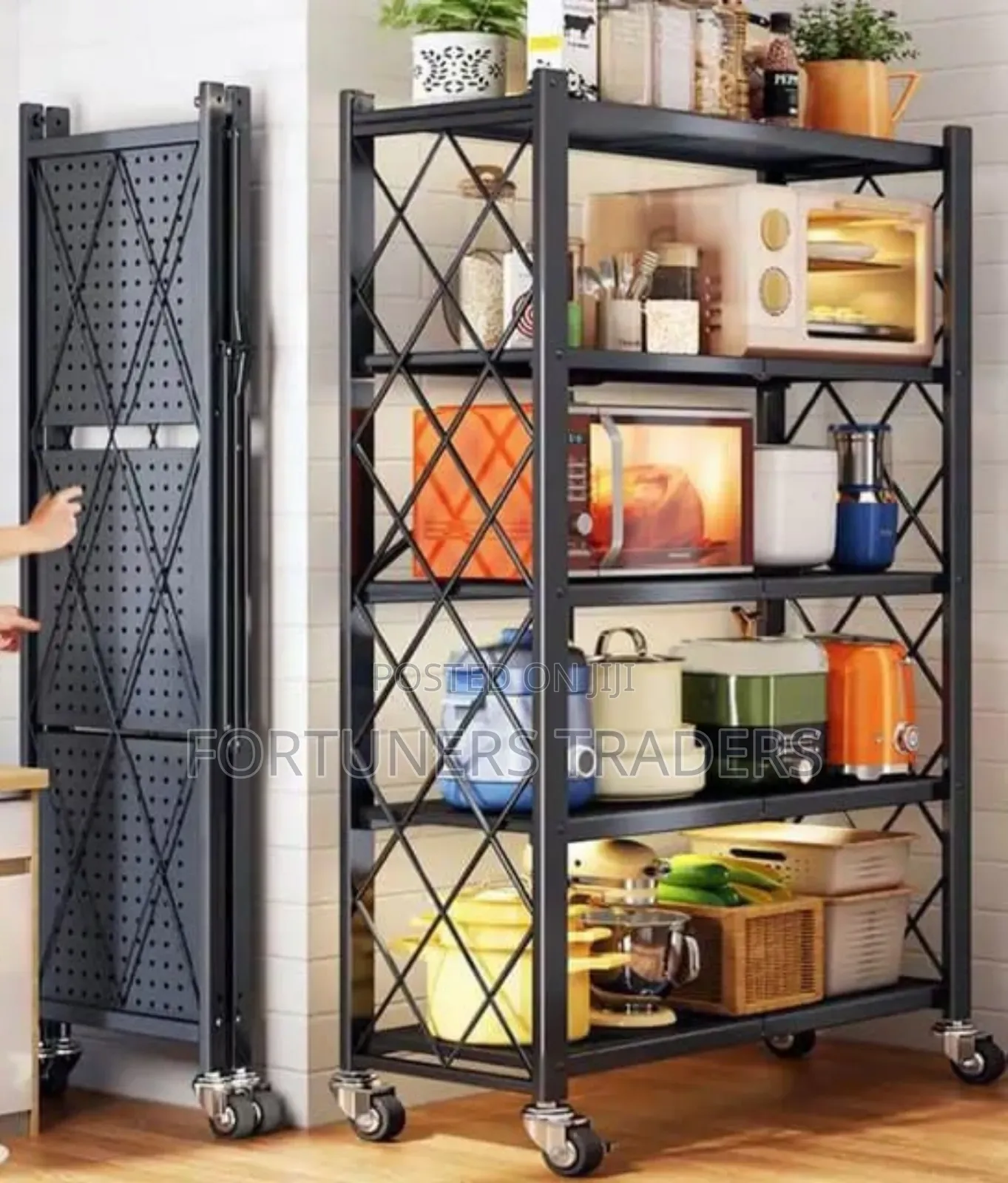 5 Tier Foldable Kitchen Rack