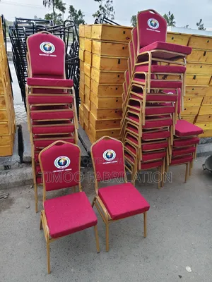 Conference Red and Gold Seats With Logo