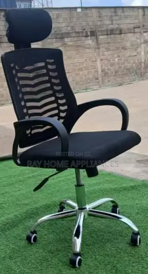 Secretarial Mesh Chair ~ Adjustable Headrest and Lumbar Support