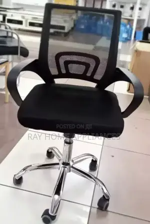 Secretarial Mesh Officechair Ergonomic Fabric Seat With Lumbar Support