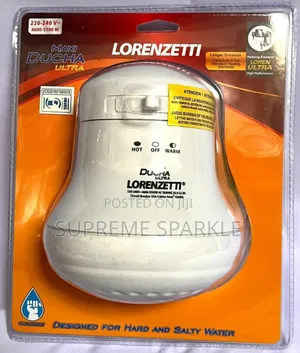 Lorenzetti Maxi Ducha Ultra Instant Shower Head.(Hard and Salty Water)