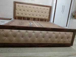 Beige Wood Bed Size 5 by 6