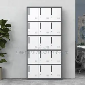 15-locker Steel Gym/ Hospital Cabinet