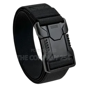 Tactical Belt Elastic Woven Zinc Alloy Buckle Outdoor Defense Unisex