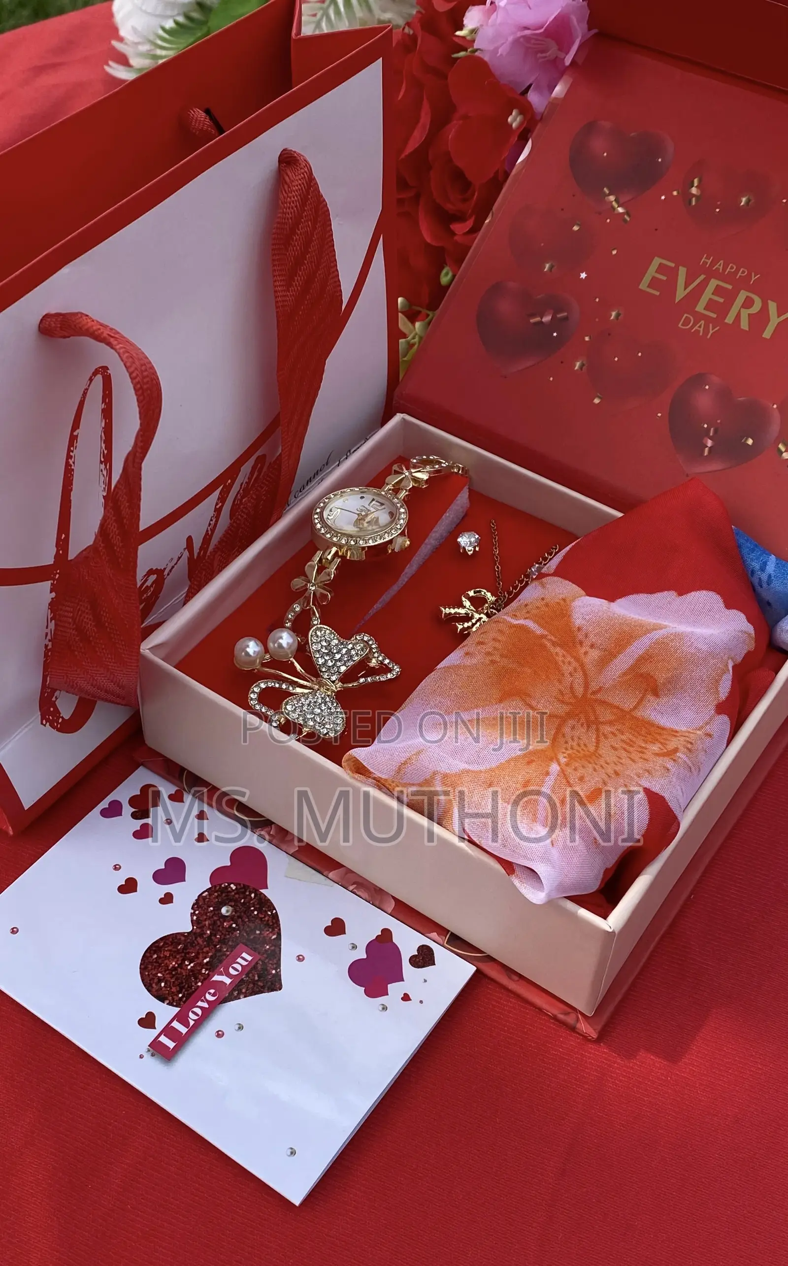  Chiffon Scarf Valentines Ladies Gift Set *