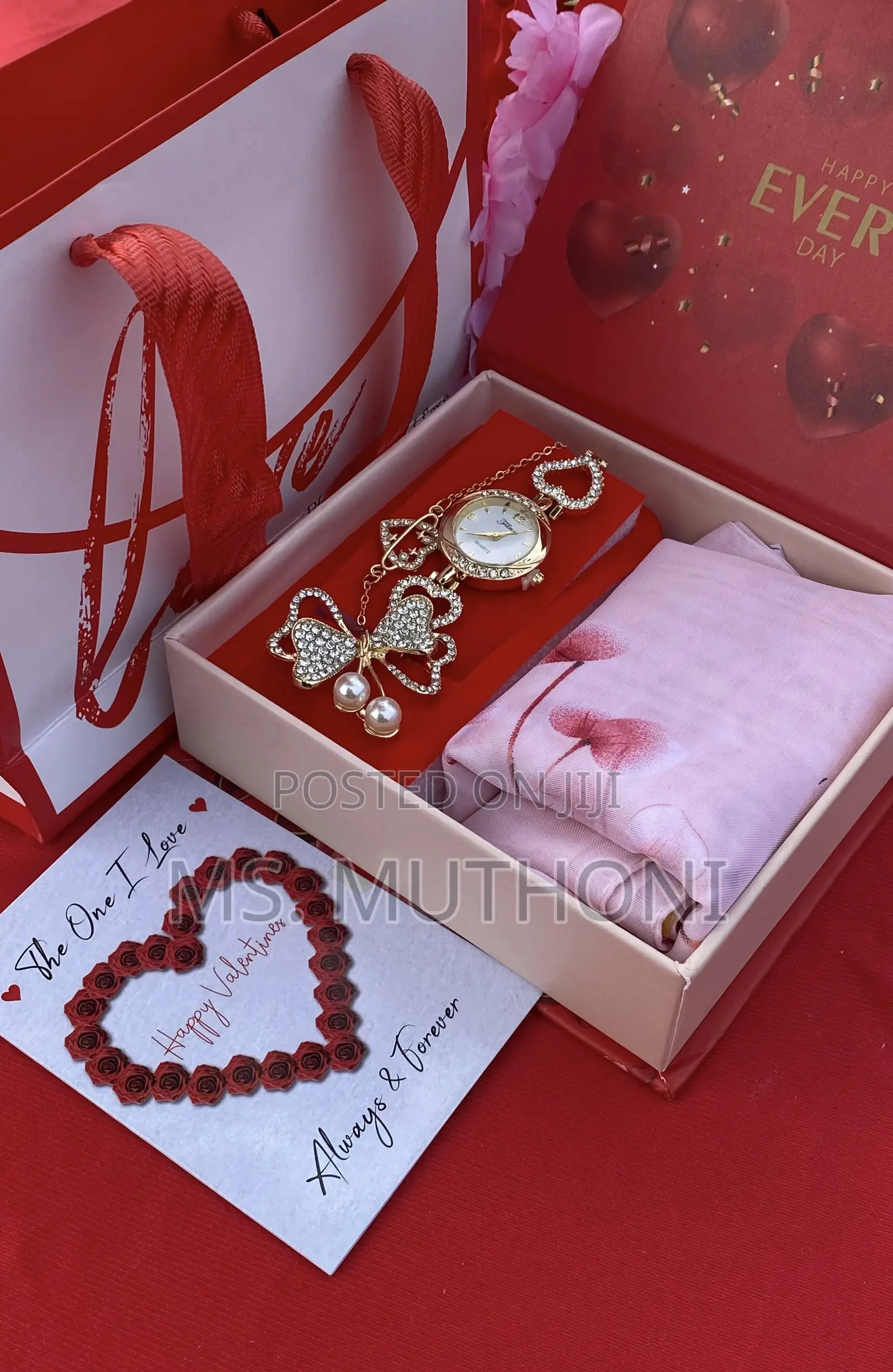  Chiffon Scarf Valentines Ladies Gift Set *