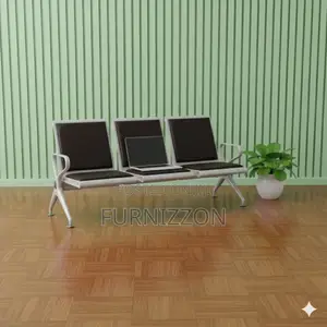 Modern 3 Seater Stainless Steel Waiting Bench