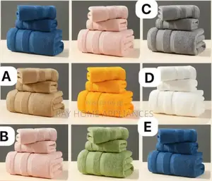 3pcs Bath Towel Set 100% Cotton Sizes 70*140cm,74*33cm,34*34cm