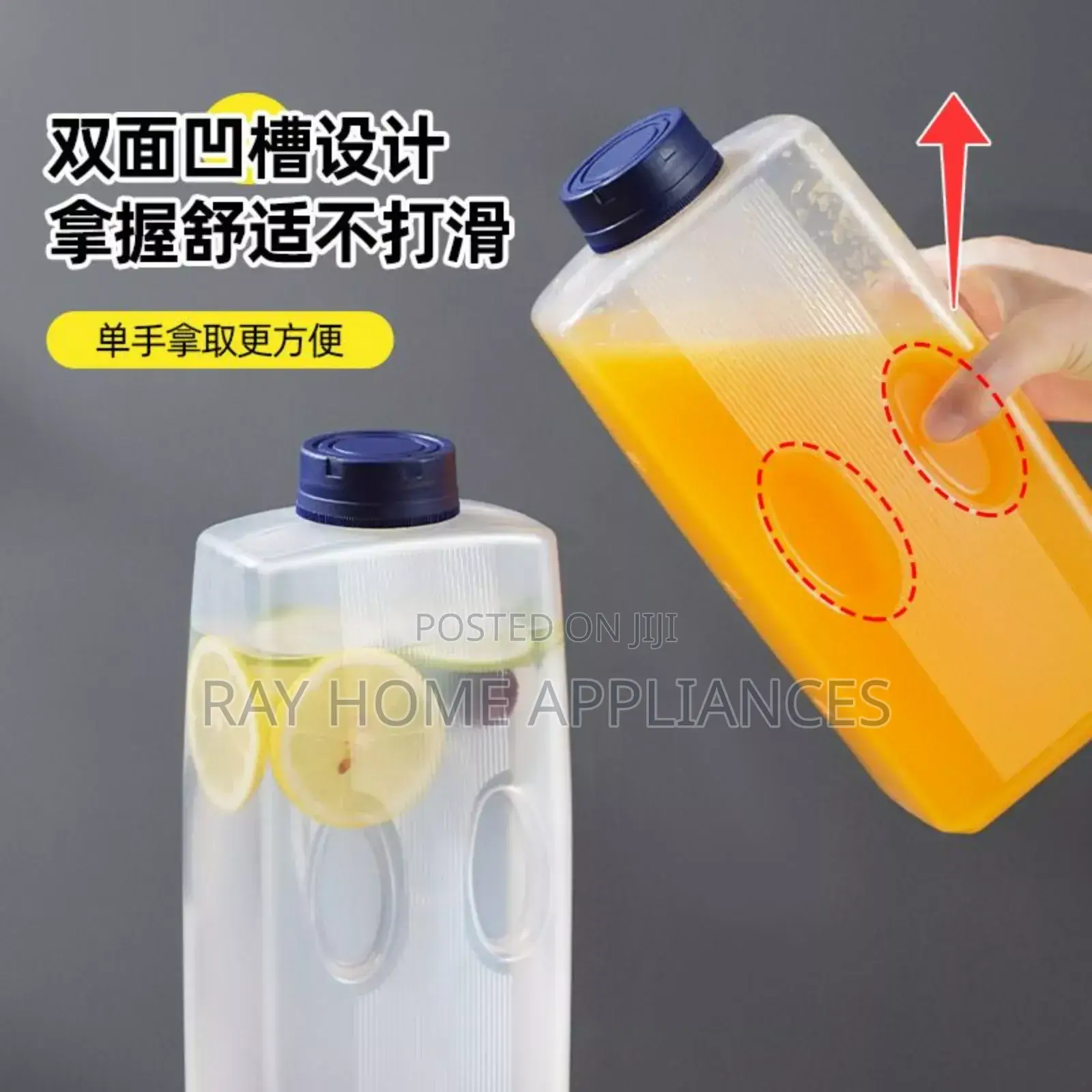 2l Water Bottle With Cap Refrigerator Jug Drink Dispenser