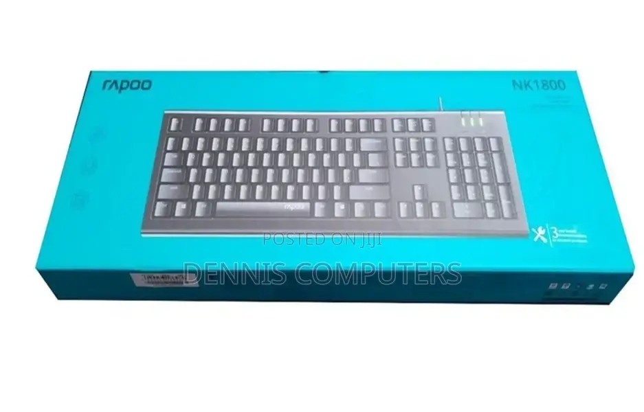 Rapoo Spill Resistance Wired Usb Keyboard Nk1800 - Black