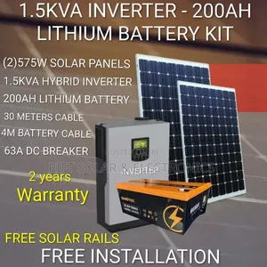Home Sweet 1.5kva Inverter - 200ah Lithium Battery - (2)470w Solar