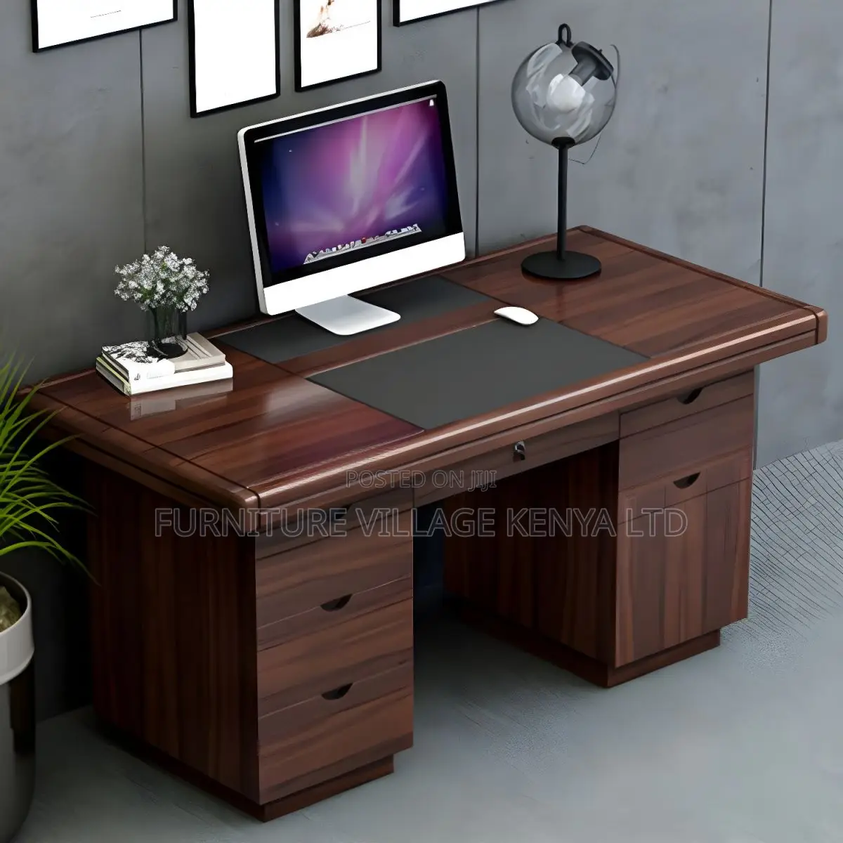 120cm Executive Office Desk With Drawers