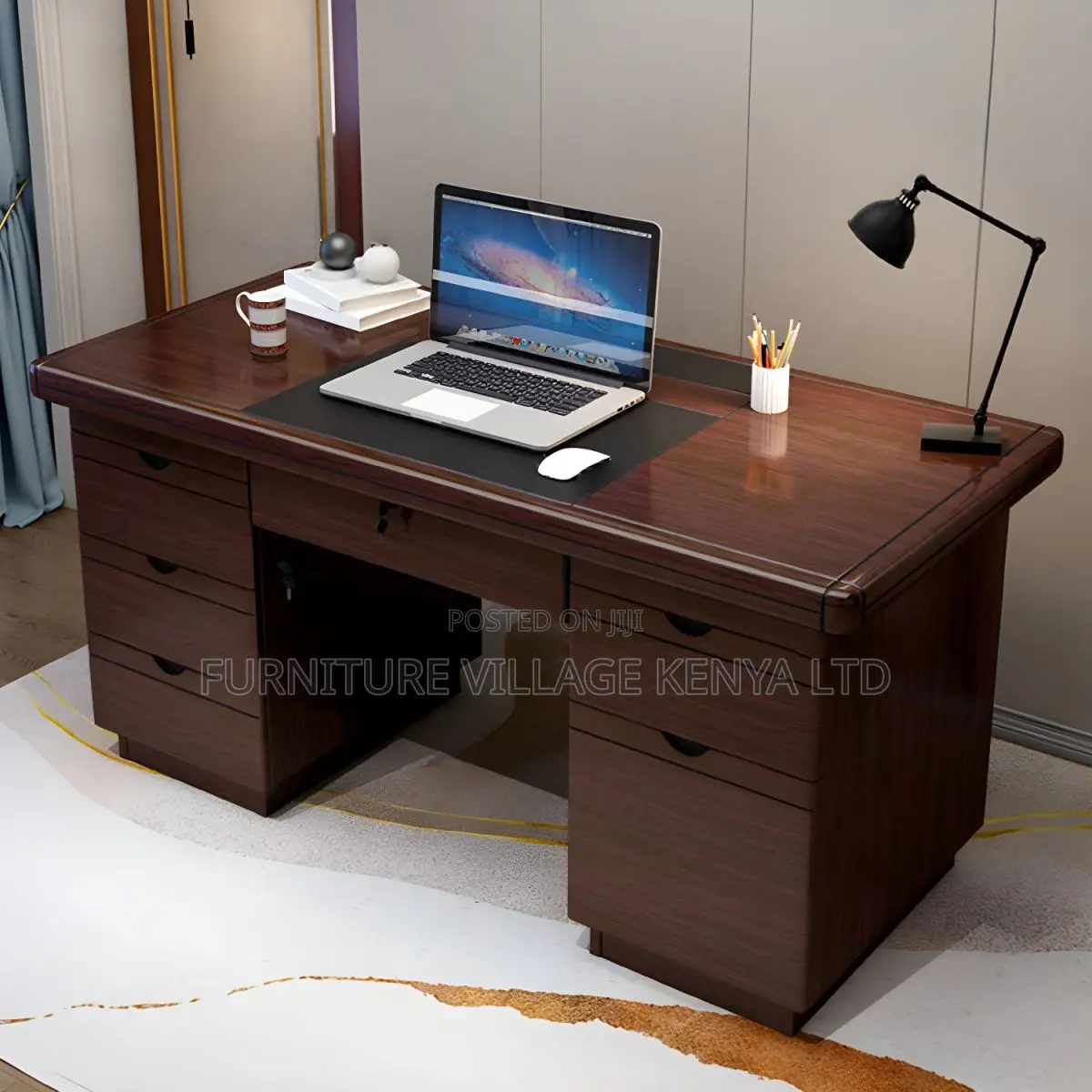 120cm Executive Office Desk With Drawers