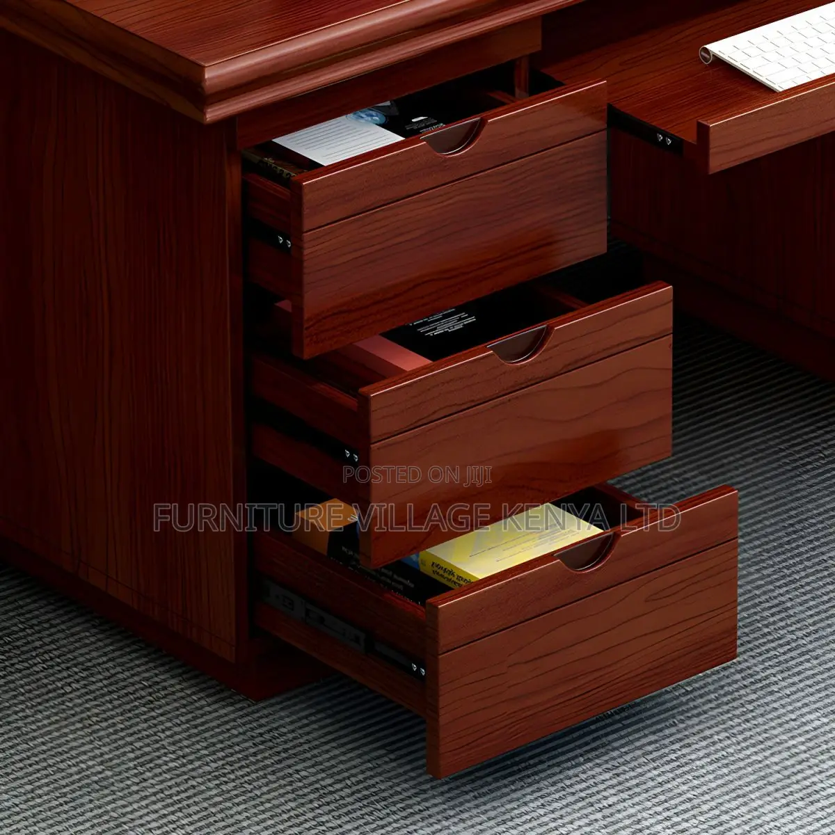 120cm Executive Office Desk With Drawers
