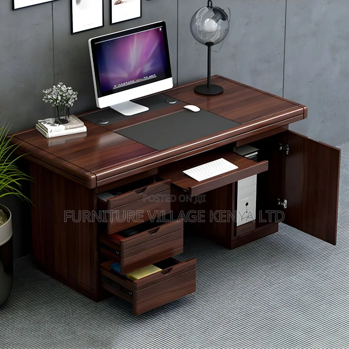120cm Executive Office Desk With Drawers