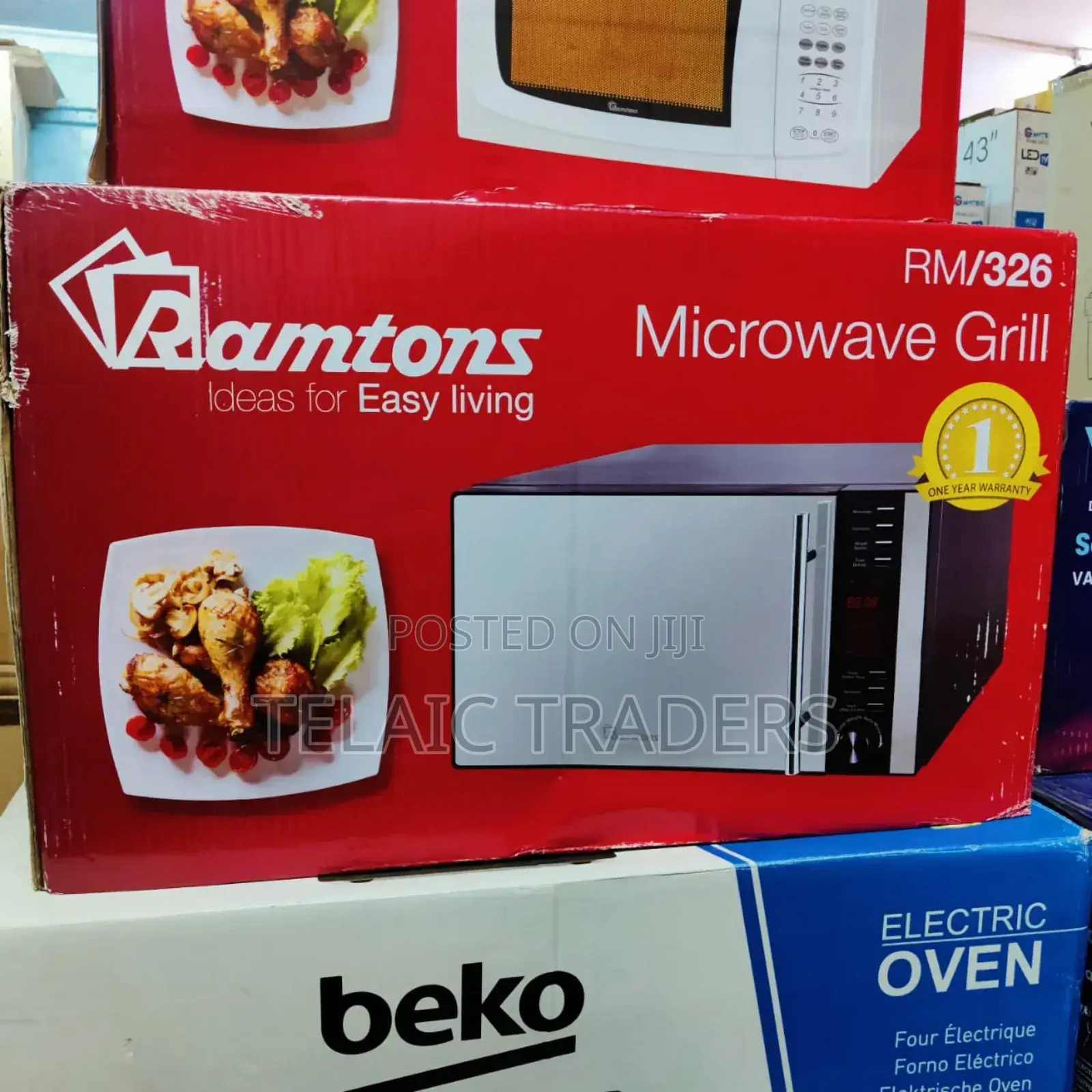*Ramtons 25litres Microwave With Grill Rm326 (Silver)