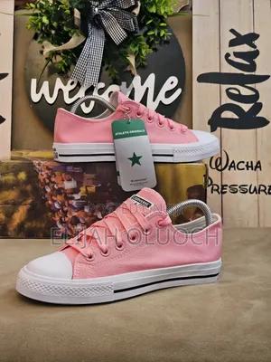 Pink Leather Converse