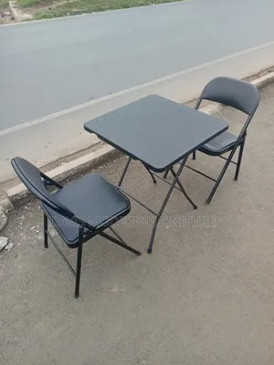 Portable Folding Table With 2 Folding Chairs