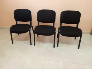 Waiting/Reception Chairs With Metal Frame – Set of 3