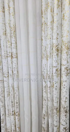 3 Pc Velvet Curtains(Marble Effect)