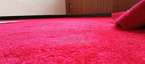 Usa Comfort Covered Plain Red Bedroom Wall To Wall Carpets